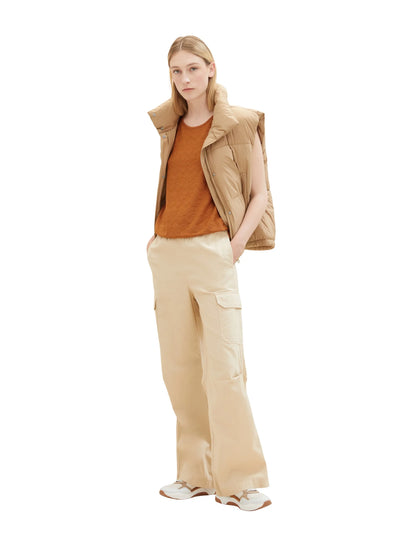 Tom Tailor Terracotta Brown Women Top with Lace Details SKU: 1036793_31650 Image 05