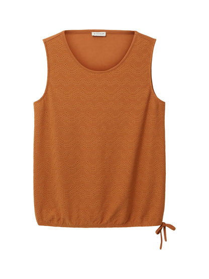 Tom Tailor Terracotta Brown Women Top with Lace Details SKU: 1036793_31650 Image 07