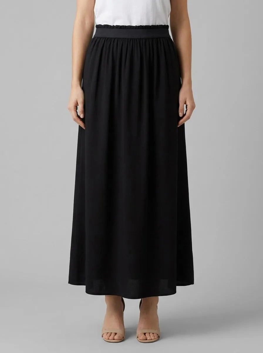 Denim Tom Tailor Deep Black Women Maxi Skirt with a Side Slit SKU: 1036830_14482 Image 00