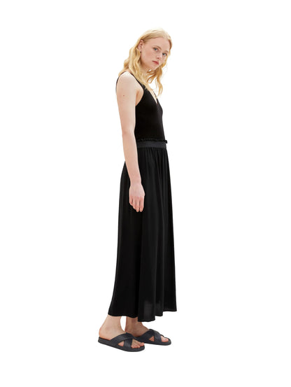 Denim Tom Tailor Deep Black Women Maxi Skirt with a Side Slit SKU: 1036830_14482 Image 02