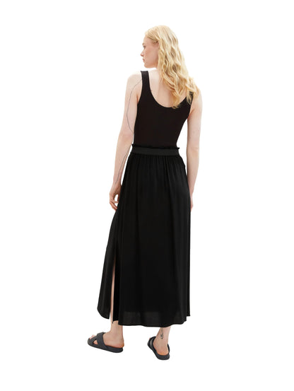 Denim Tom Tailor Deep Black Women Maxi Skirt with a Side Slit SKU: 1036830_14482 Image 04