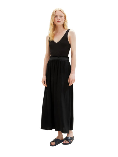 Denim Tom Tailor Deep Black Women Maxi Skirt with a Side Slit SKU: 1036830_14482 Image 05