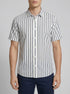Tom Tailor Navy Off White Stripe Men Gestreiftes Hemd SKU: 1037282_31785 Image 00