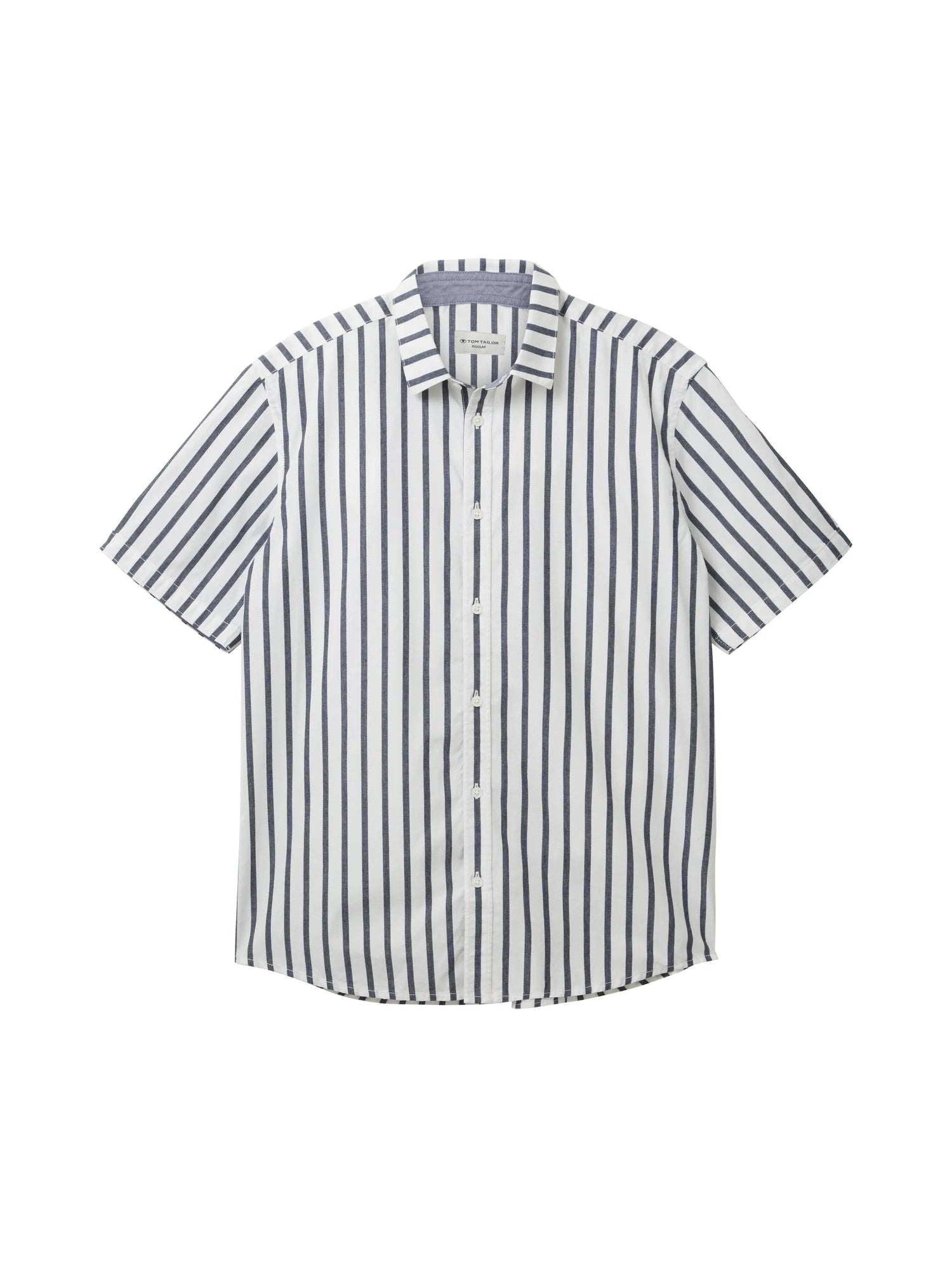 Tom Tailor Navy Off White Stripe Men Gestreiftes Hemd SKU: 1037282_31785 Image 07