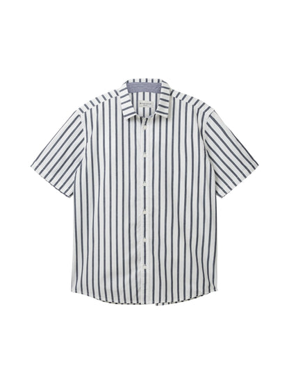 Tom Tailor Navy Off White Stripe Men Gestreiftes Hemd SKU: 1037282_31785 Image 07