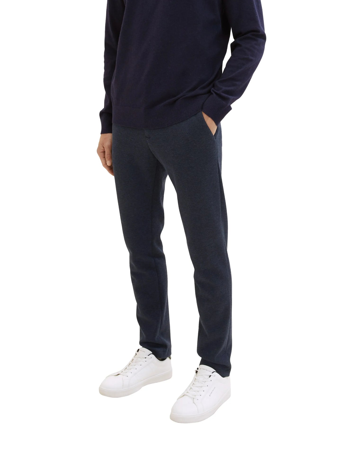 Tom Tailor Blue Classic Melange Men Travis Slim Chinos SKU: 1037546_32850 Image 01