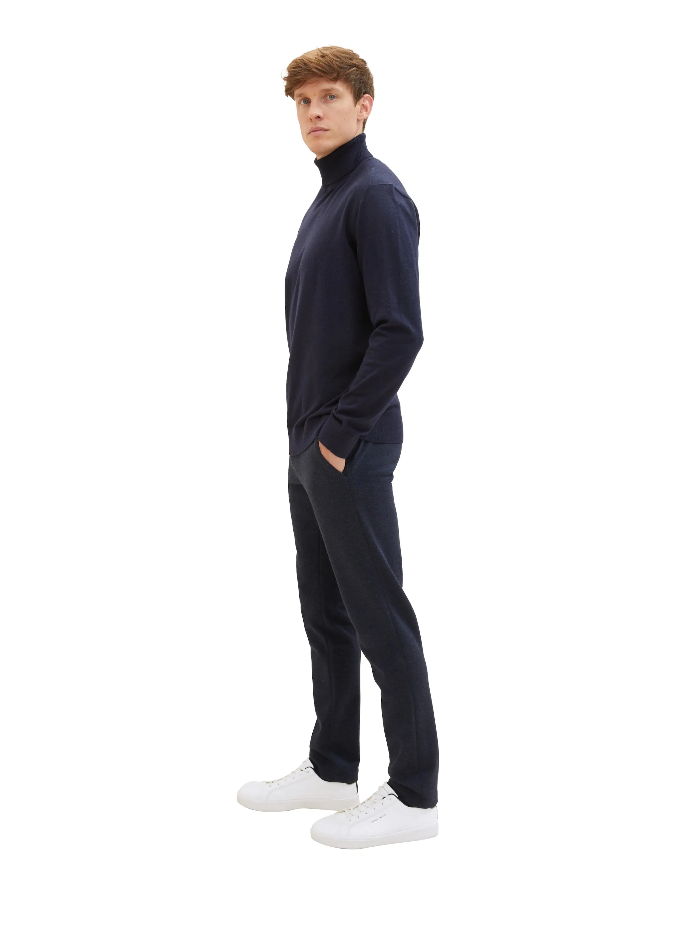 Tom Tailor Blue Classic Melange Men Travis Slim Chinos SKU: 1037546_32850 Image 02
