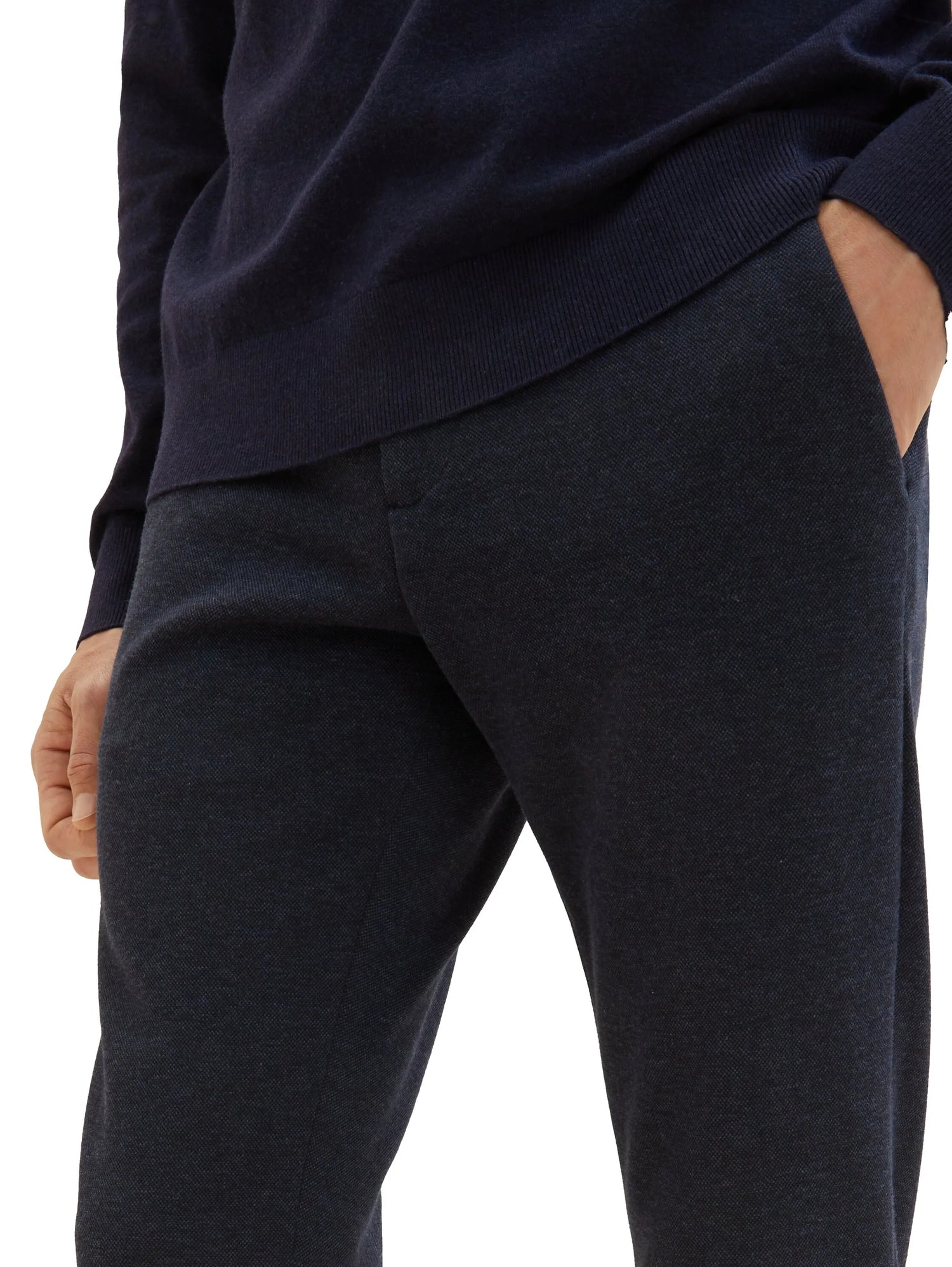 Tom Tailor Blue Classic Melange Men Travis Slim Chinos SKU: 1037546_32850 Image 05