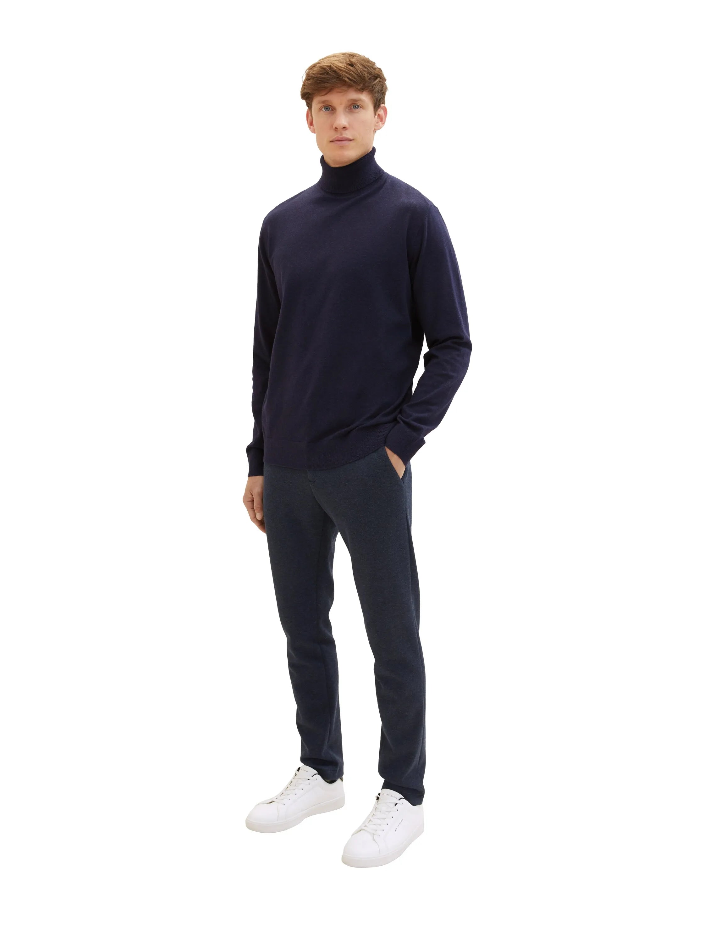 Tom Tailor Blue Classic Melange Men Travis Slim Chinos SKU: 1037546_32850 Image 06
