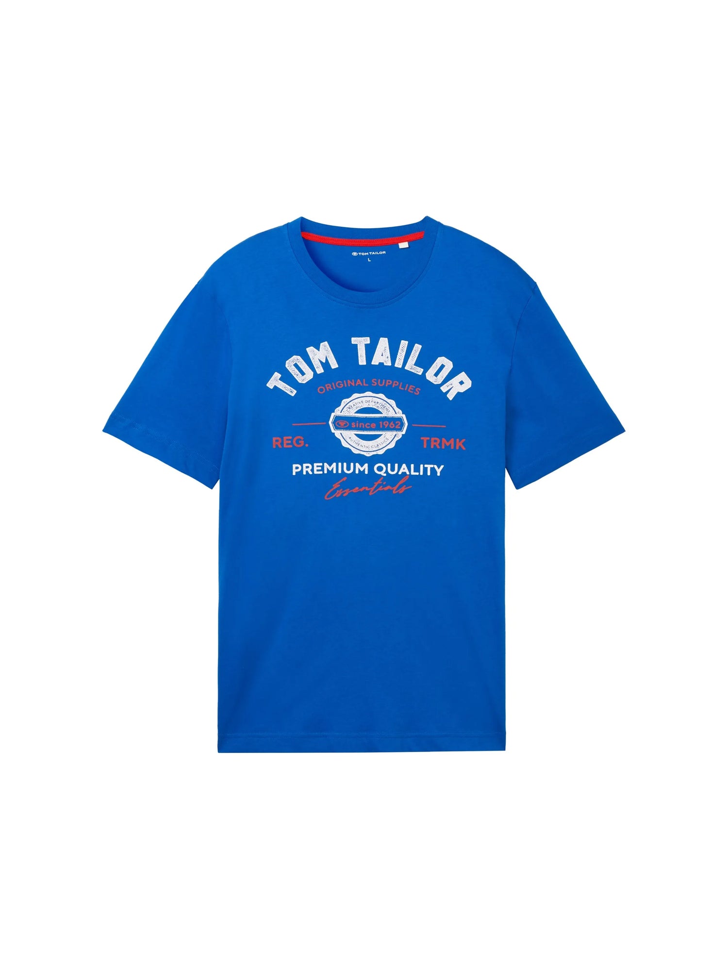 Tom Tailor Sure Blue Men T-Shirt with Logo Print SKU: 1037735_12393 Image 07