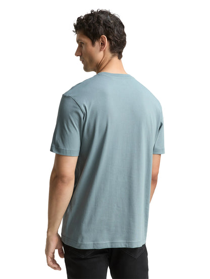 Tom Tailor Grey Mint Men T-Shirt with Logo Print SKU: 1037735_27475 Image 02