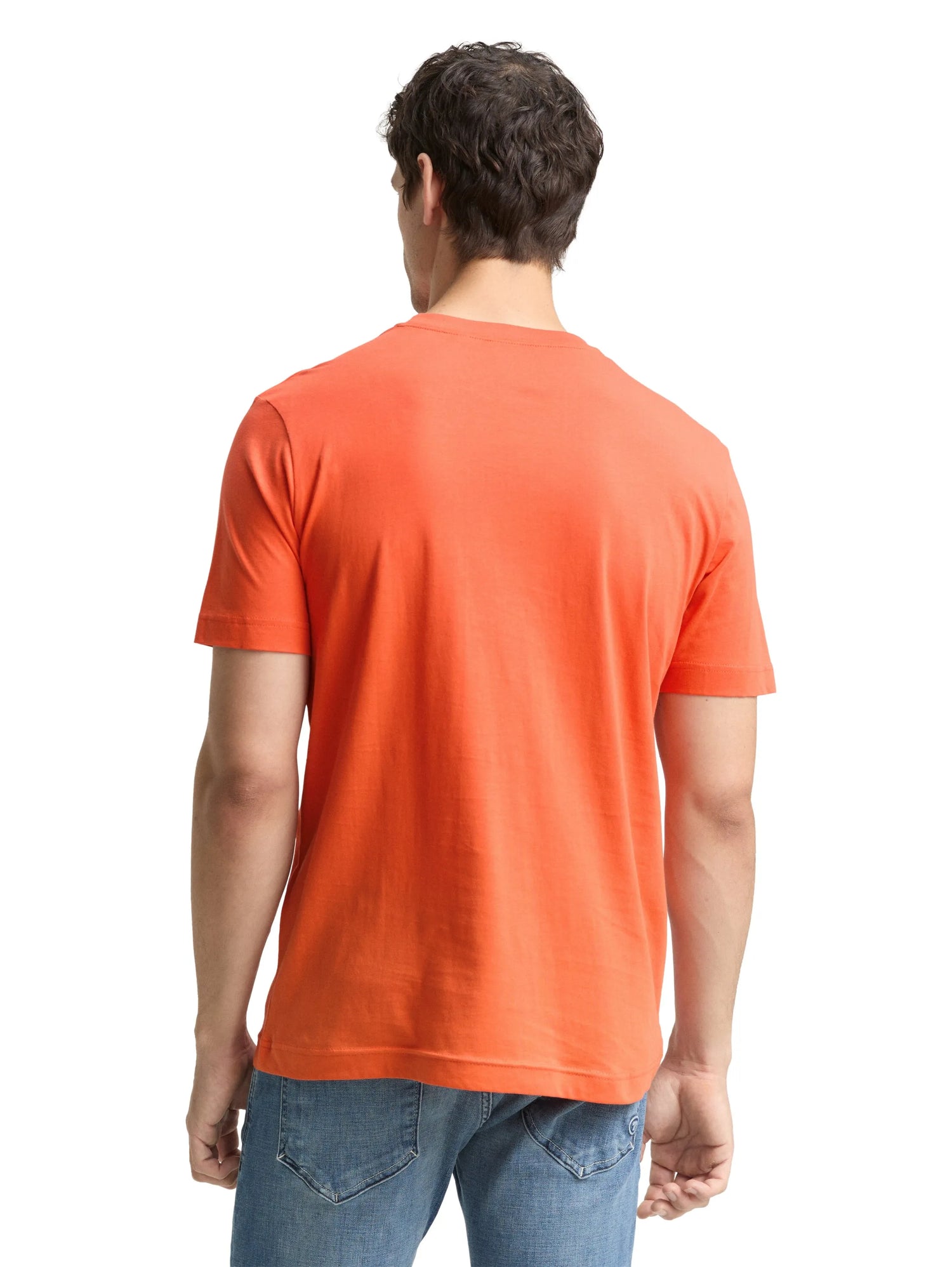 Tom Tailor Pale Red Men T-Shirt with Logo Print SKU: 1037735_38891 Image 02