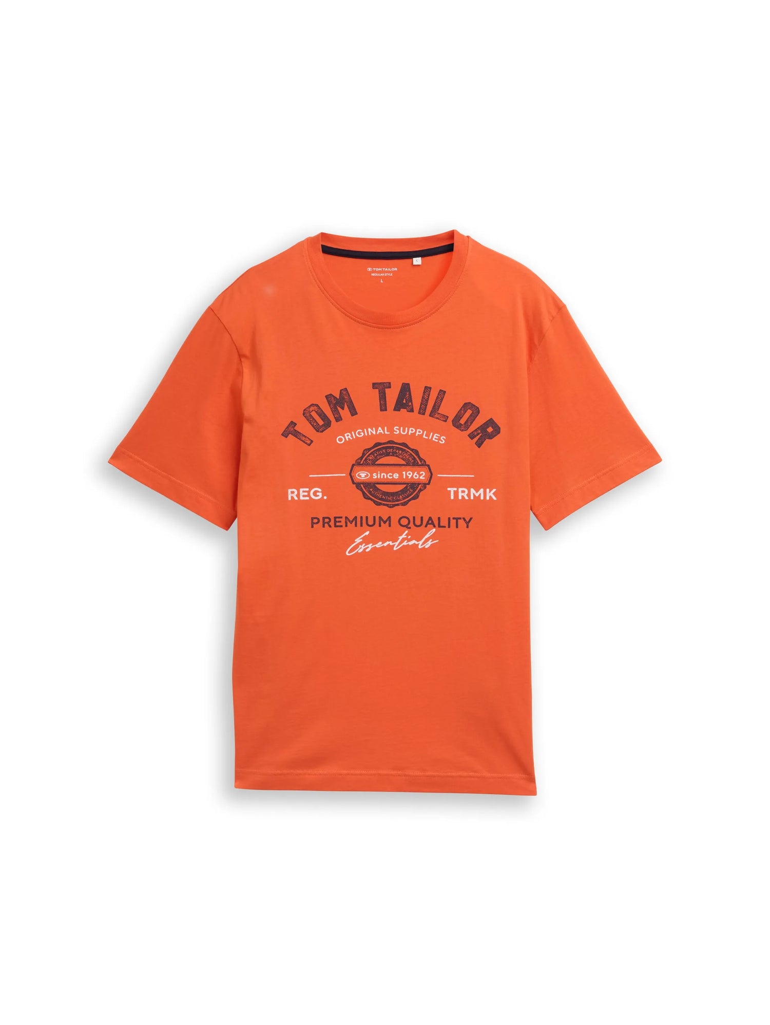 Tom Tailor Pale Red Men T-Shirt with Logo Print SKU: 1037735_38891 Image 06