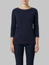 Tom Tailor Real Navy Blue Women T-Shirt with a Submarine Neckline SKU: 1038028_10360 Image 00