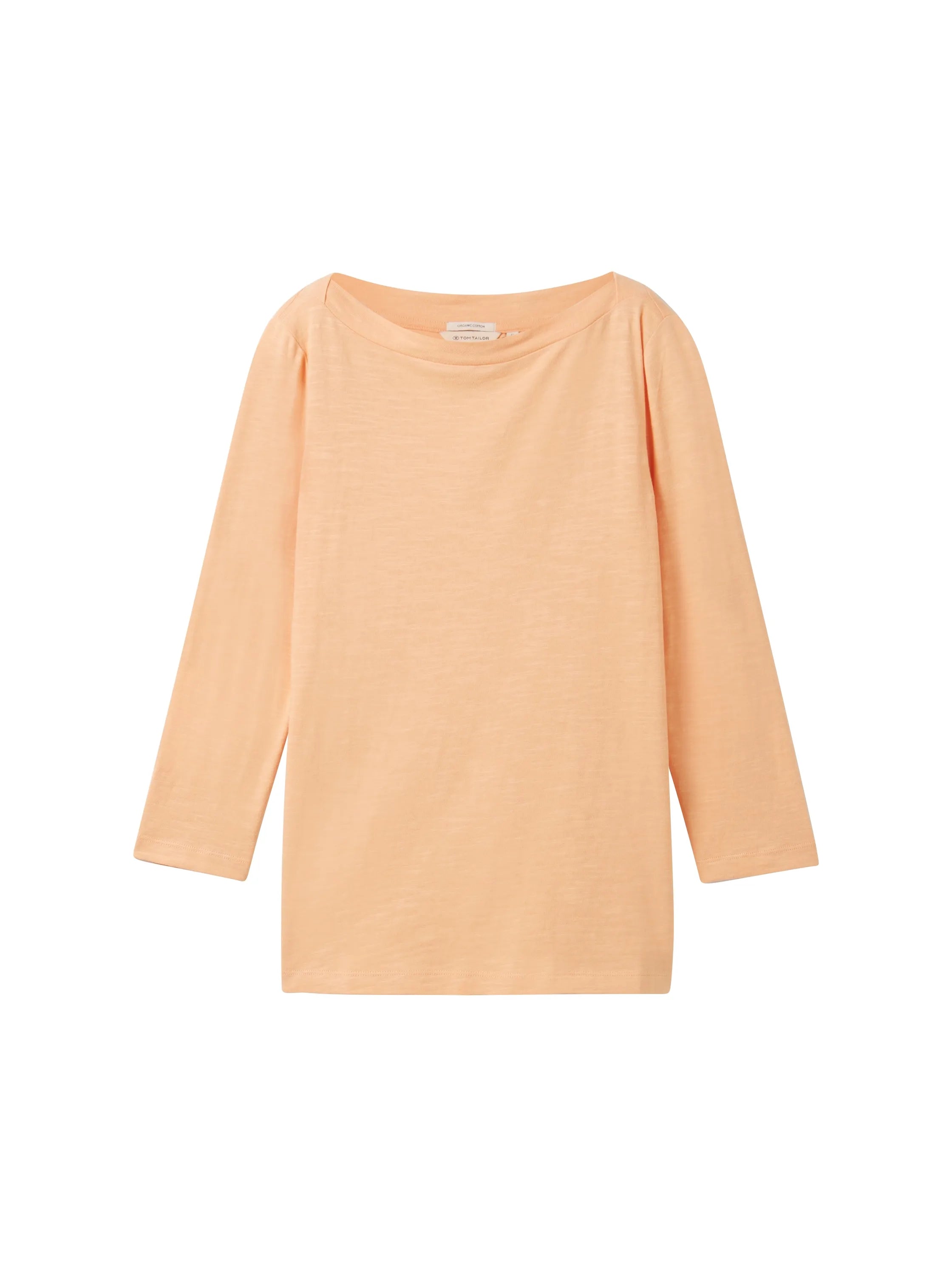 Tom Tailor Light Coral Women T-Shirt with a Submarine Neckline SKU: 1038028_34891 Image 07