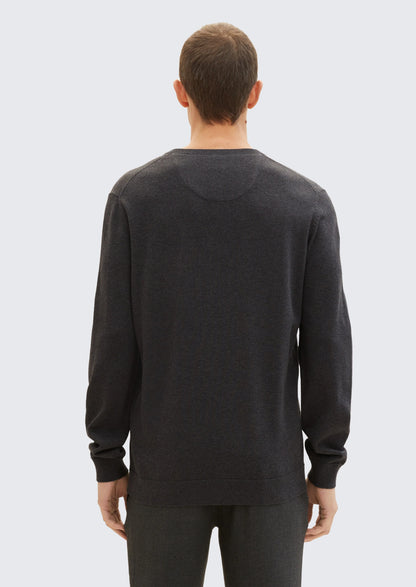 Tom Tailor_0_Knitted Jumper with V-Neck_1038427_10617_03