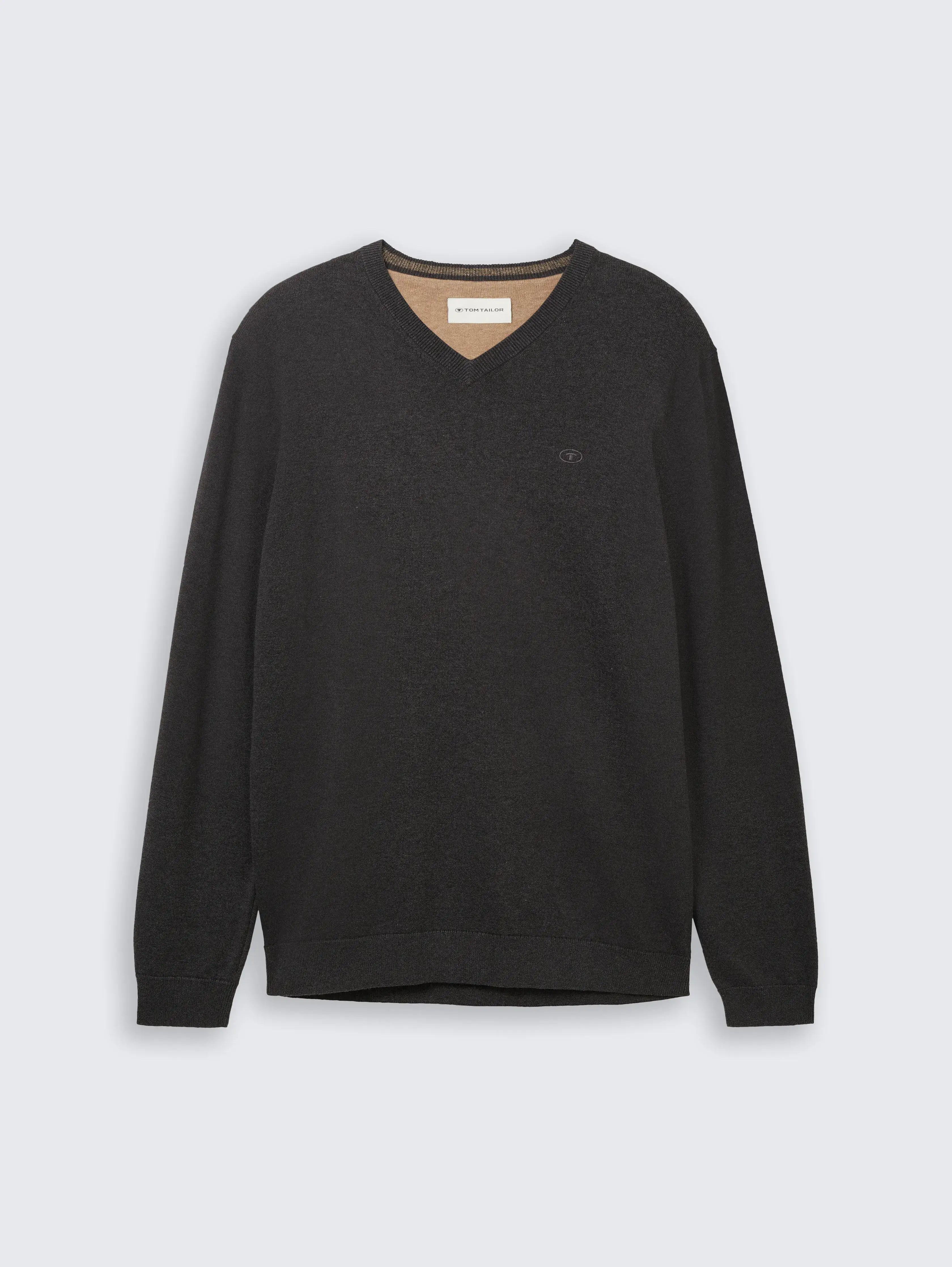 Tom Tailor_0_Knitted Jumper with V-Neck_1038427_10617_04