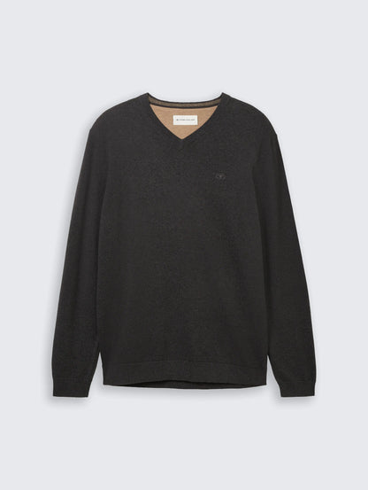 Tom Tailor_0_Knitted Jumper with V-Neck_1038427_10617_04