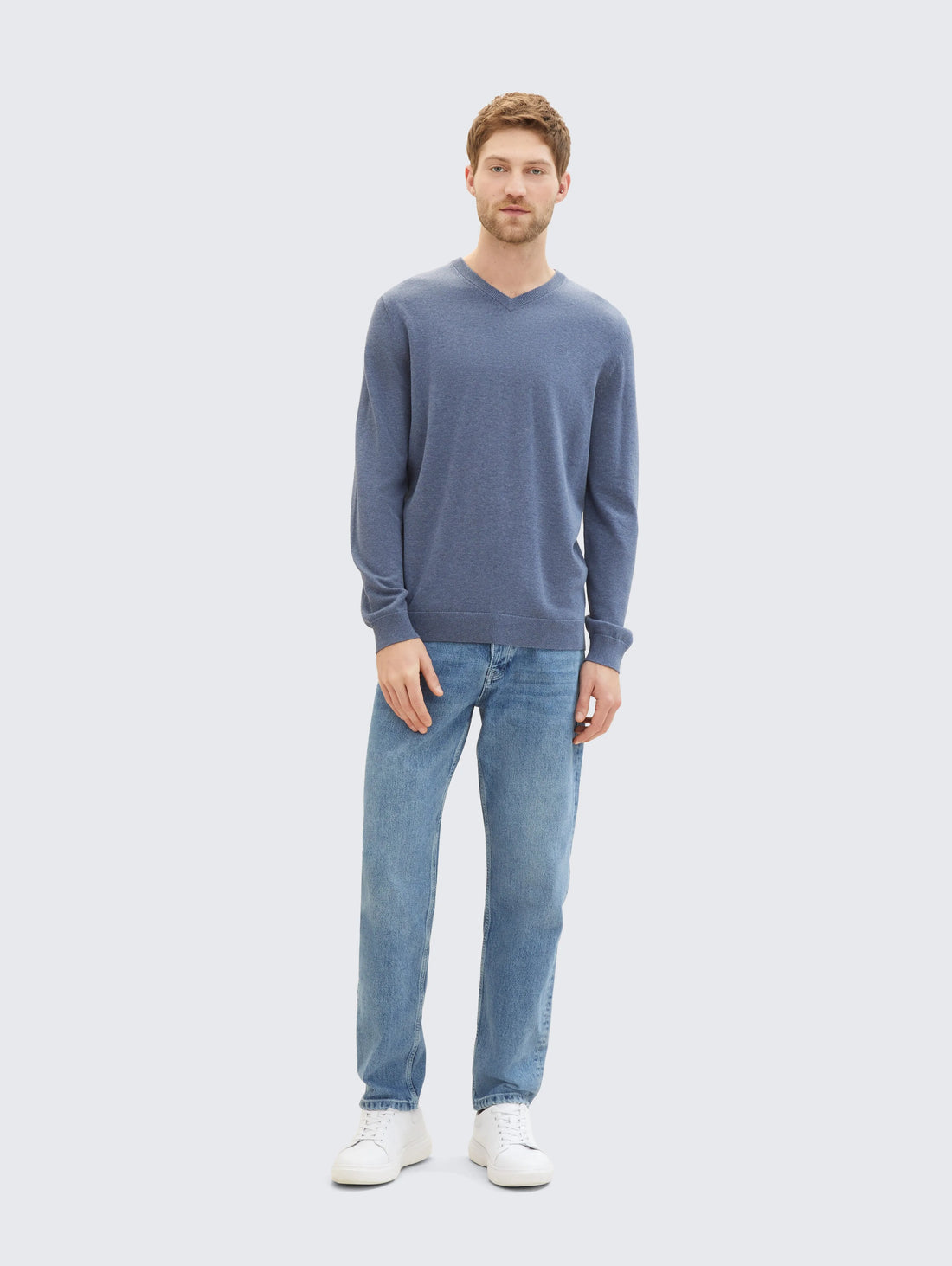 Tom Tailor_0_Knitted Jumper with V-Neck_1038427_18964_01
