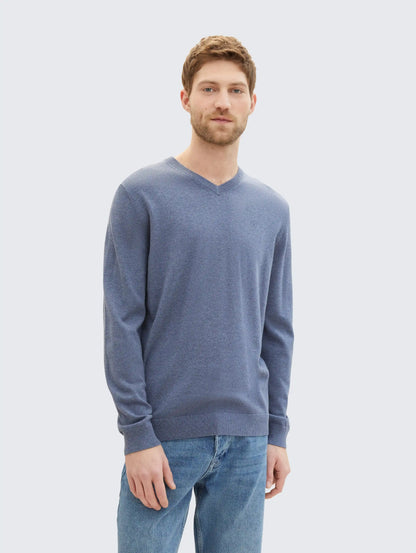 Tom Tailor_0_Knitted Jumper with V-Neck_1038427_18964_02