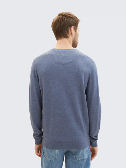 Tom Tailor_0_Knitted Jumper with V-Neck_1038427_18964_03