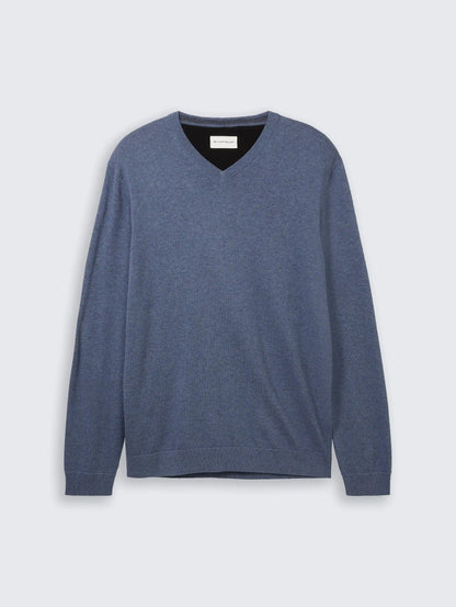 Tom Tailor_0_Knitted Jumper with V-Neck_1038427_18964_04