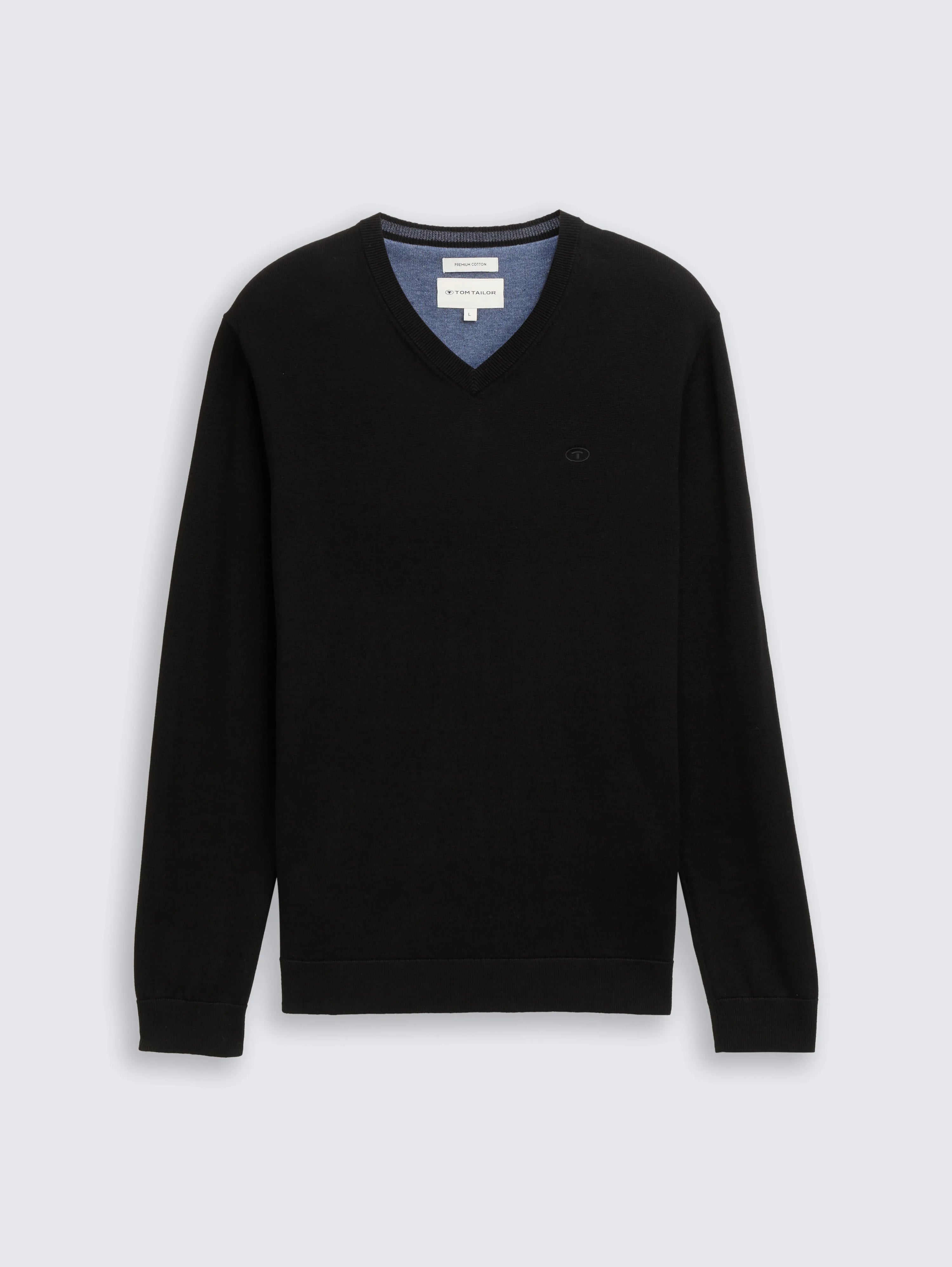 Tom Tailor_0_Knitted Jumper with V-Neck_1039806_29999_01