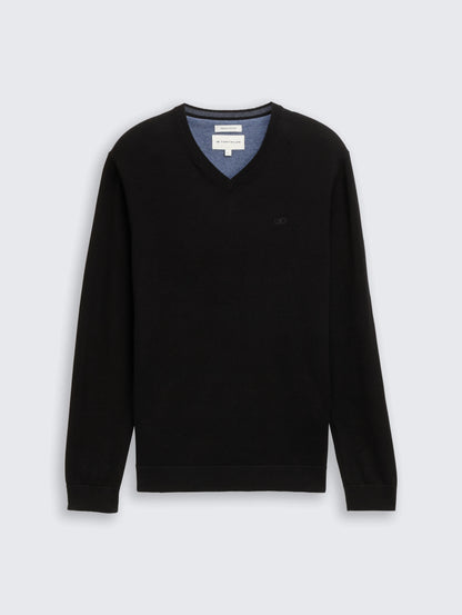 Tom Tailor_0_Knitted Jumper with V-Neck_1039806_29999_01