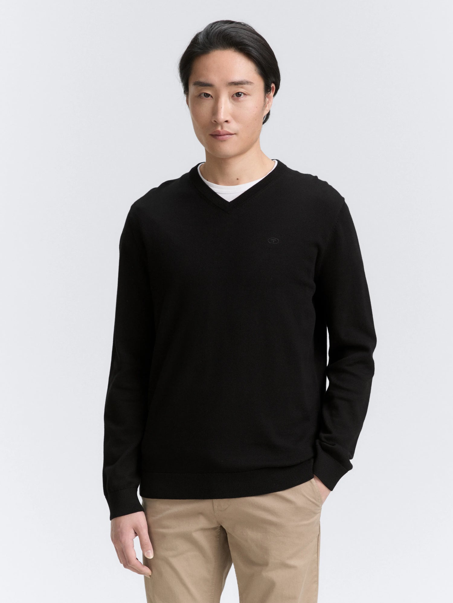Tom Tailor_0_Knitted Jumper with V-Neck_1039806_29999_02