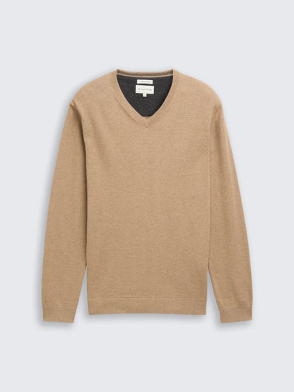 Tom Tailor_0_Knitted Jumper with V-Neck_1039806_31089_01