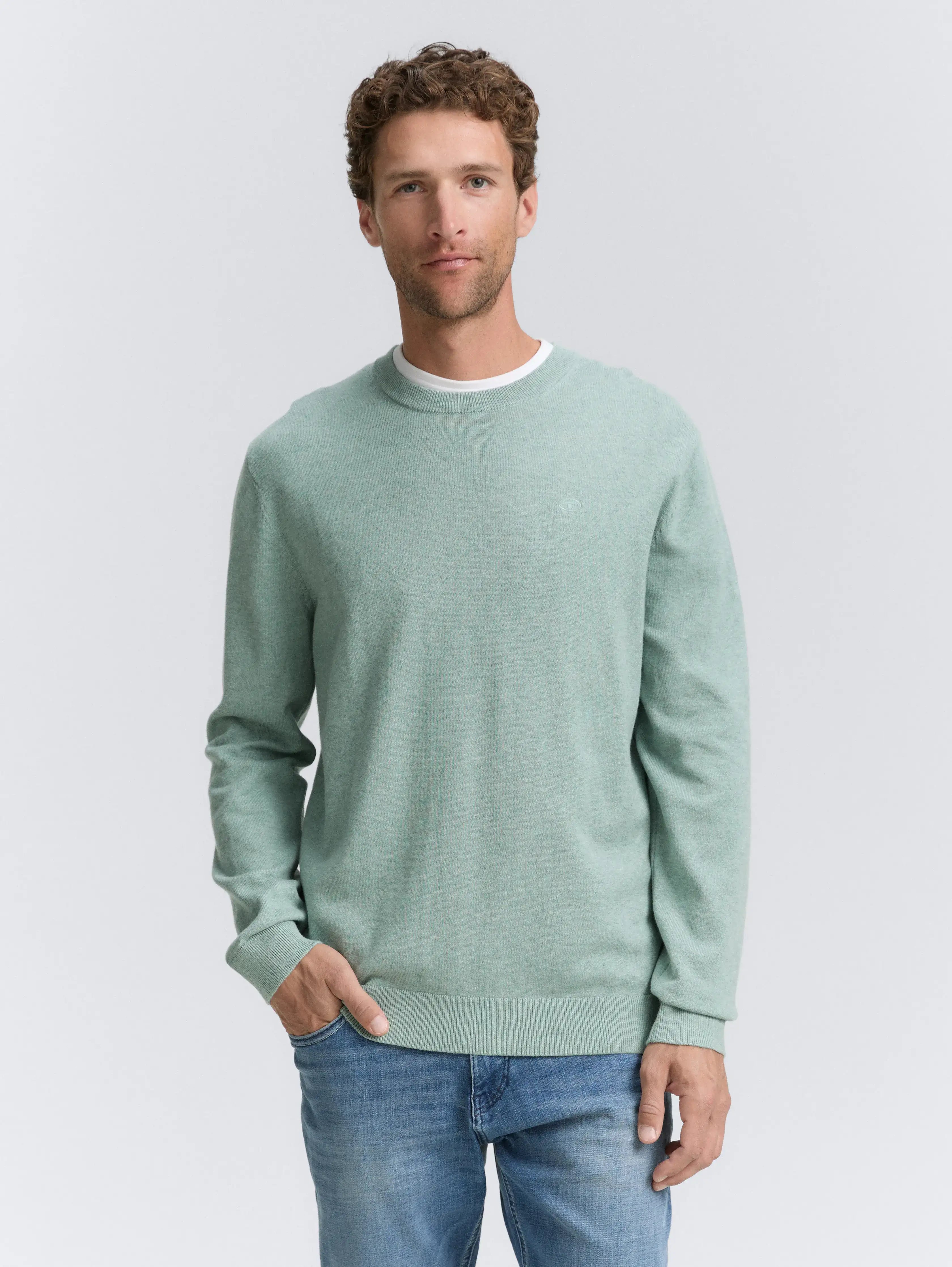 Tom Tailor_0_Basic Knitted Jumper Made From Cotton_1039810_28732_02