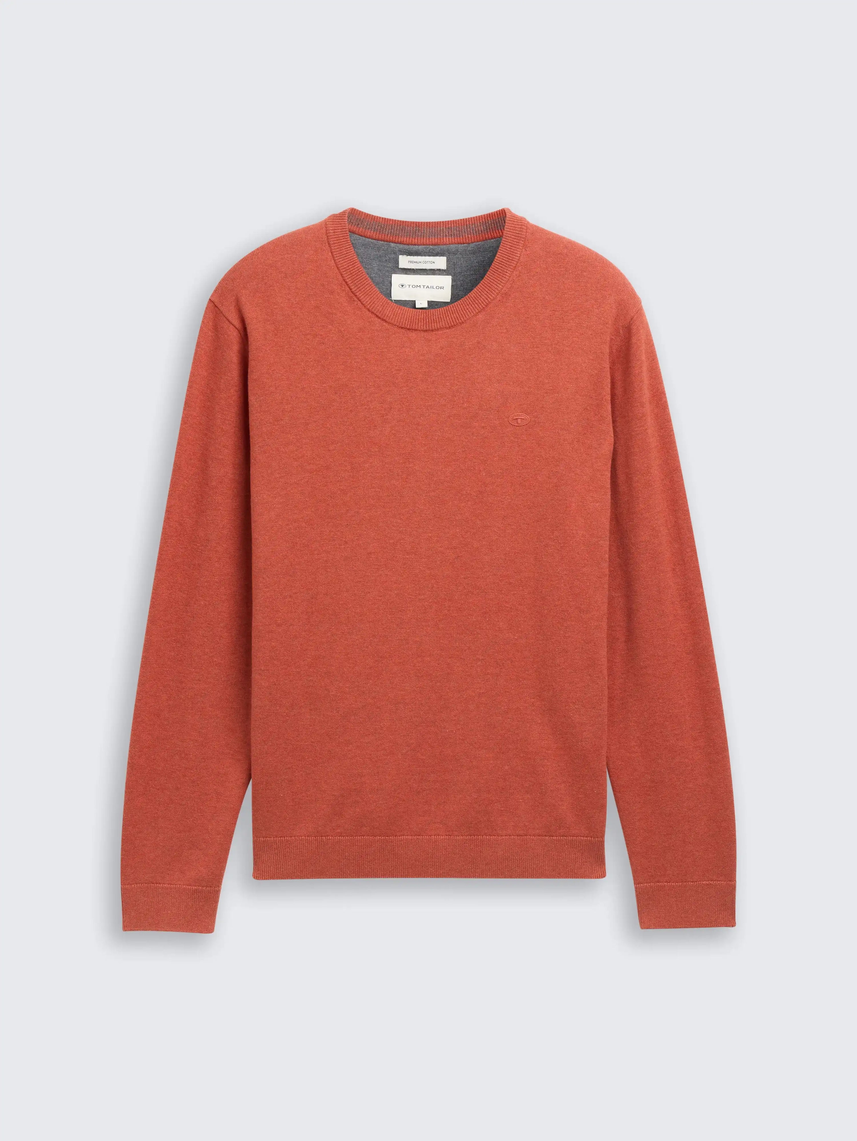 Tom Tailor_0_Basic Knitted Jumper Made From Cotton_1039810_38680_01