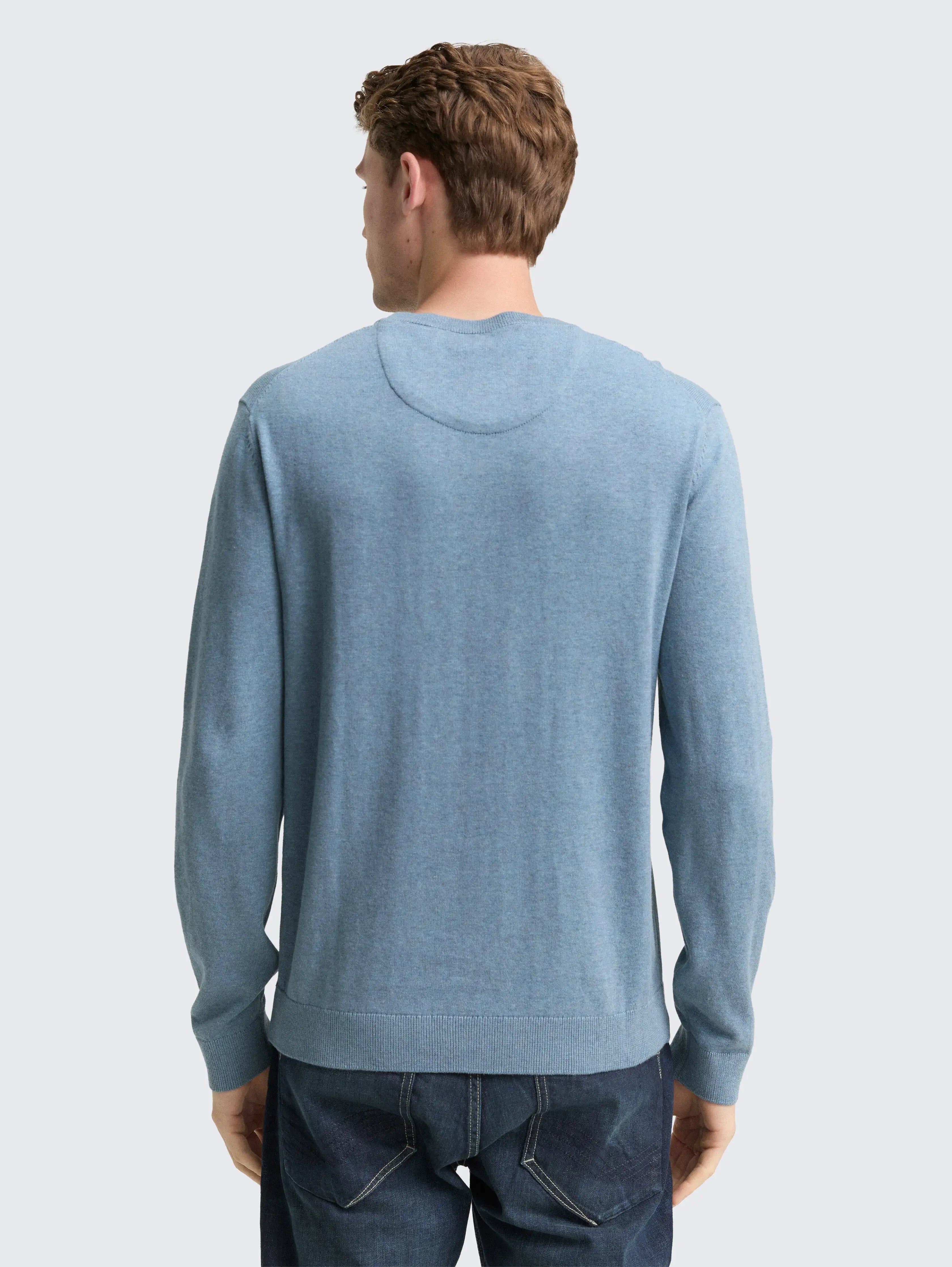 Tom Tailor_0_Basic Knitted Jumper Made From Cotton_1039810_39094_03