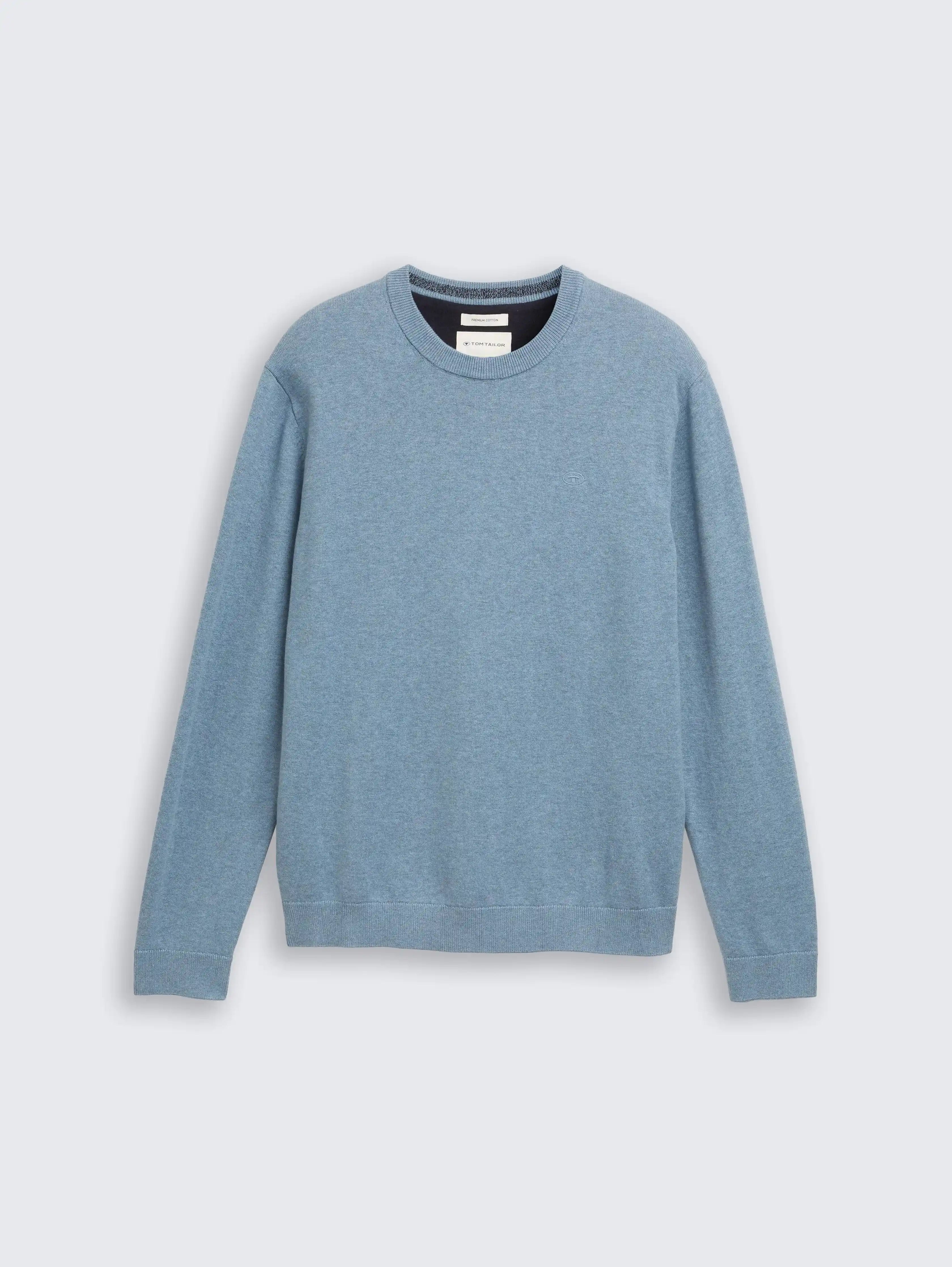 Tom Tailor_0_Basic Knitted Jumper Made From Cotton_1039810_39094_04