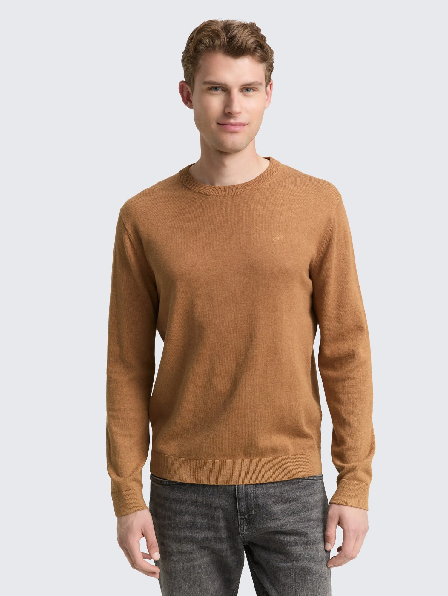 Tom Tailor_0_Basic Knitted Jumper Made From Cotton_1039810_39098_02