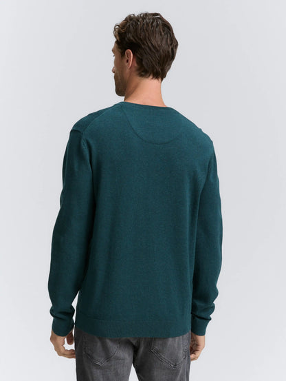 Tom Tailor_0_Cotton V-Neck Knitted Jumper_1039811_21545_04