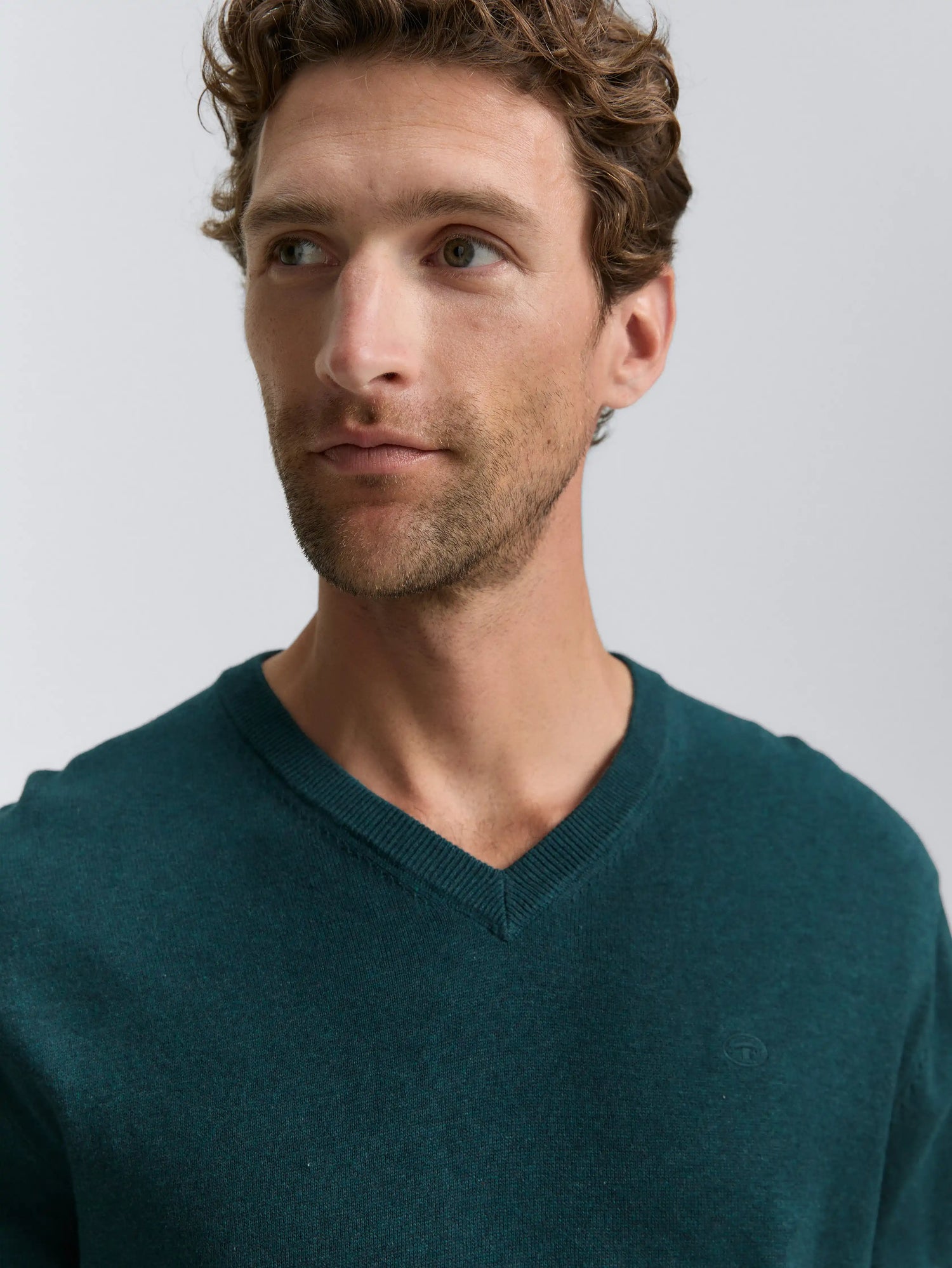 Tom Tailor_0_Cotton V-Neck Knitted Jumper_1039811_21545_05