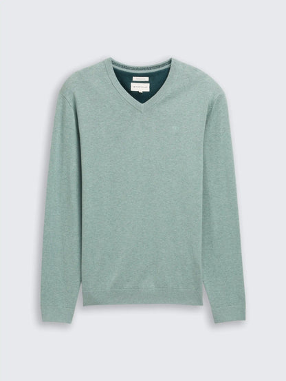 Tom Tailor_0_Cotton V-Neck Knitted Jumper_1039811_28732_01