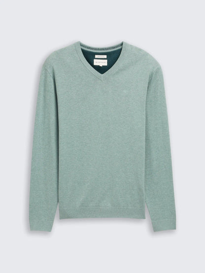 Tom Tailor_0_Cotton V-Neck Knitted Jumper_1039811_28732_04