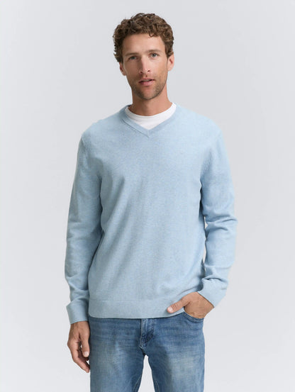 Tom Tailor_0_Cotton V-Neck Knitted Jumper_1039811_38676_02