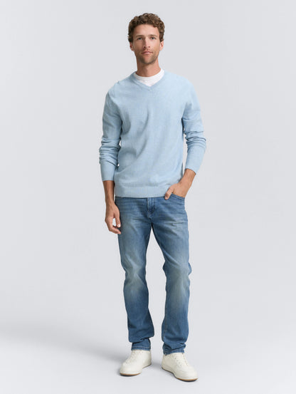 Tom Tailor_0_Cotton V-Neck Knitted Jumper_1039811_38676_03