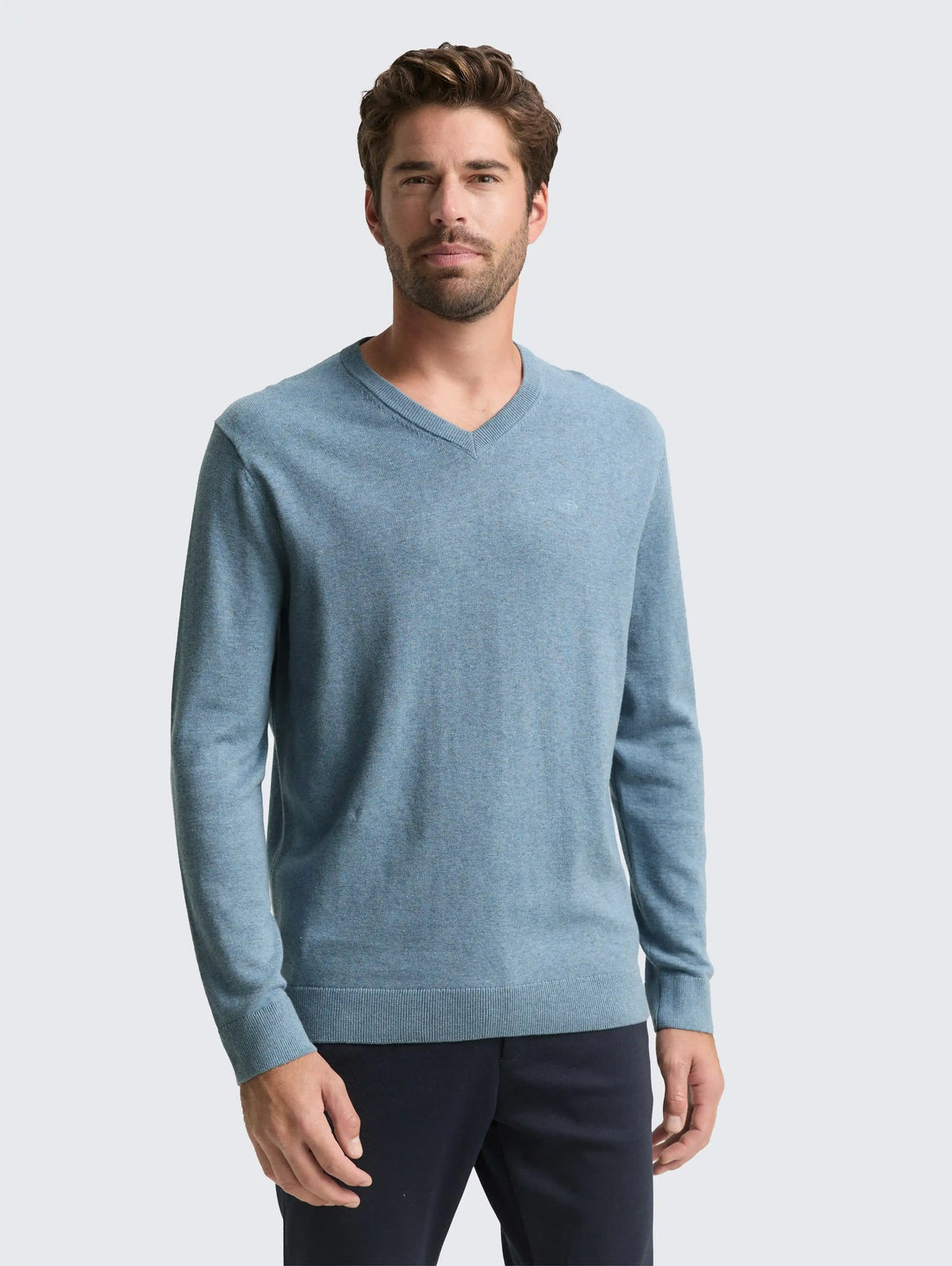 Tom Tailor_0_Cotton V-Neck Knitted Jumper_1039811_39094_02
