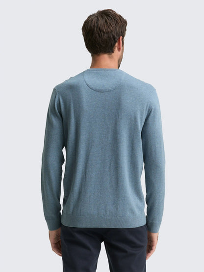 Tom Tailor_0_Cotton V-Neck Knitted Jumper_1039811_39094_03