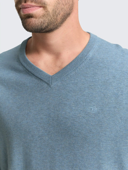 Tom Tailor_0_Cotton V-Neck Knitted Jumper_1039811_39094_05
