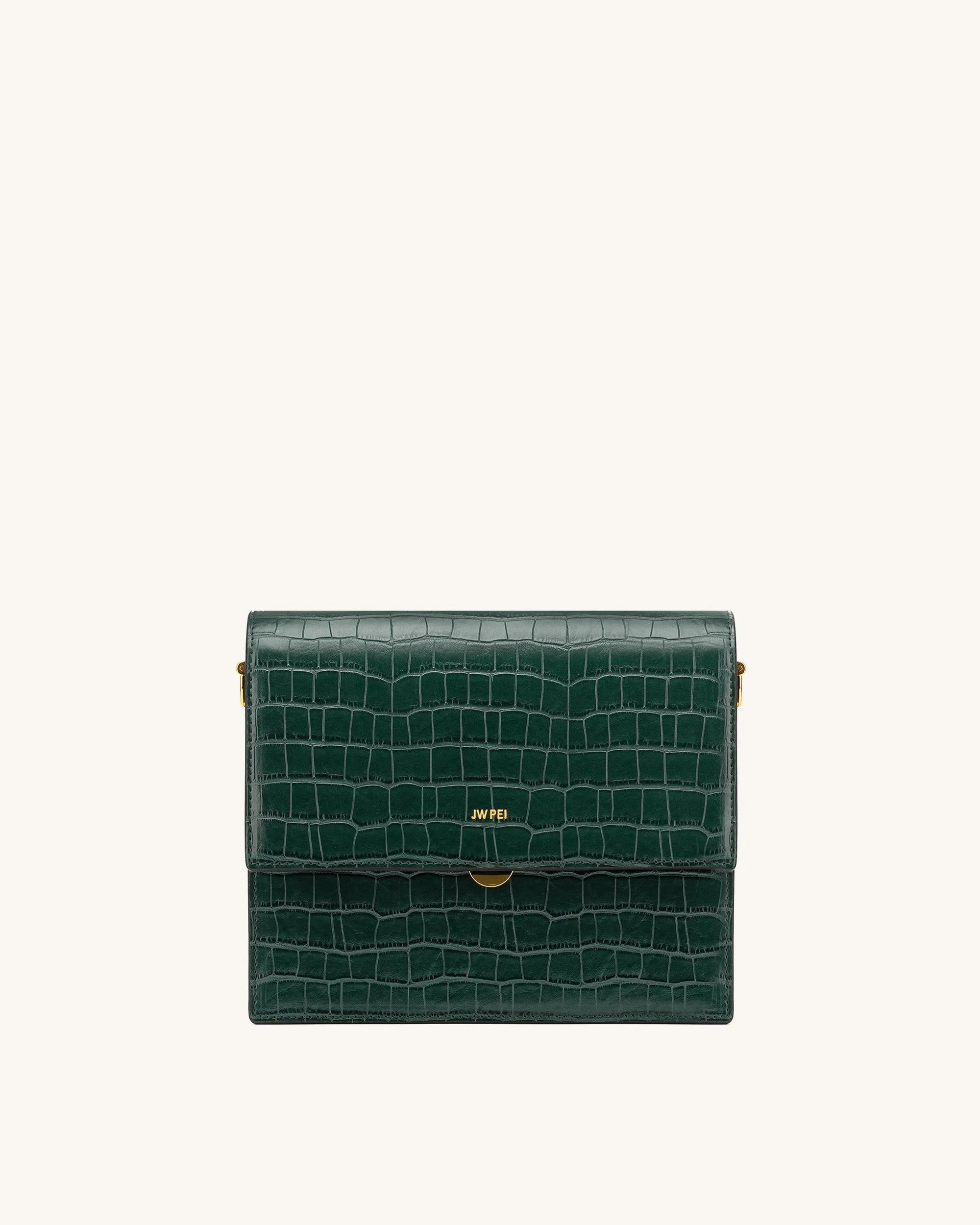 JW PEI_Dark Green Croc_Mini Flap Crossbody_104-11_Dark Green Croc_03