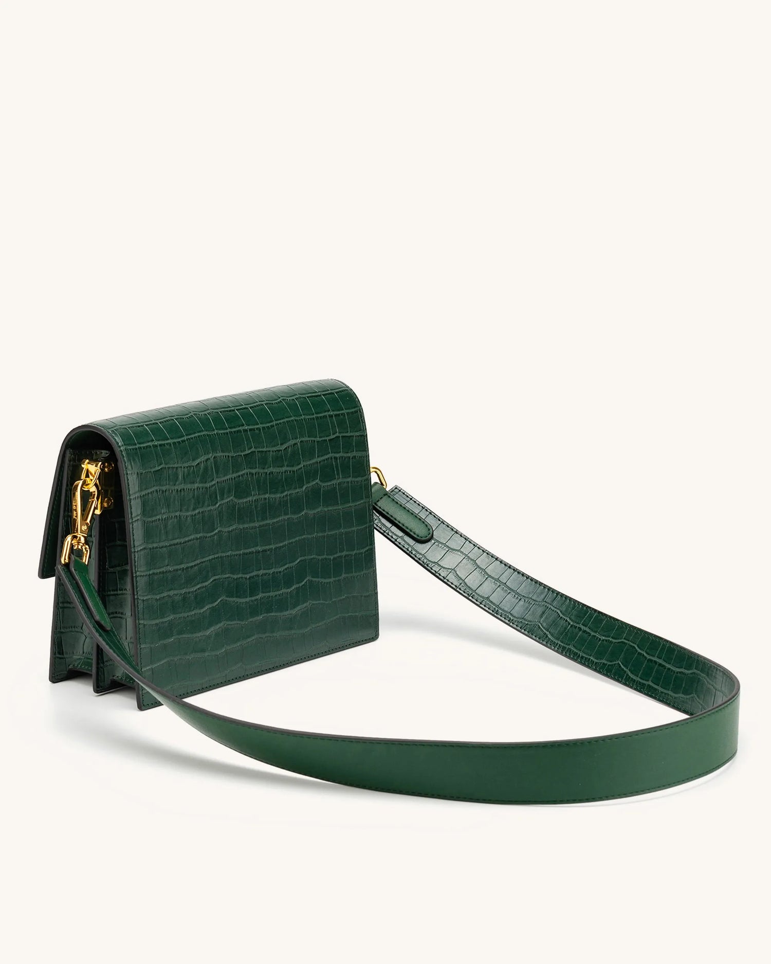 JW PEI_Dark Green Croc_Mini Flap Crossbody_104-11_Dark Green Croc_04