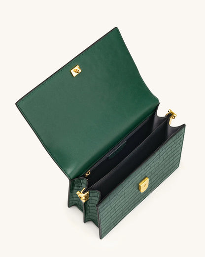 JW PEI_Dark Green Croc_Mini Flap Crossbody_104-11_Dark Green Croc_05