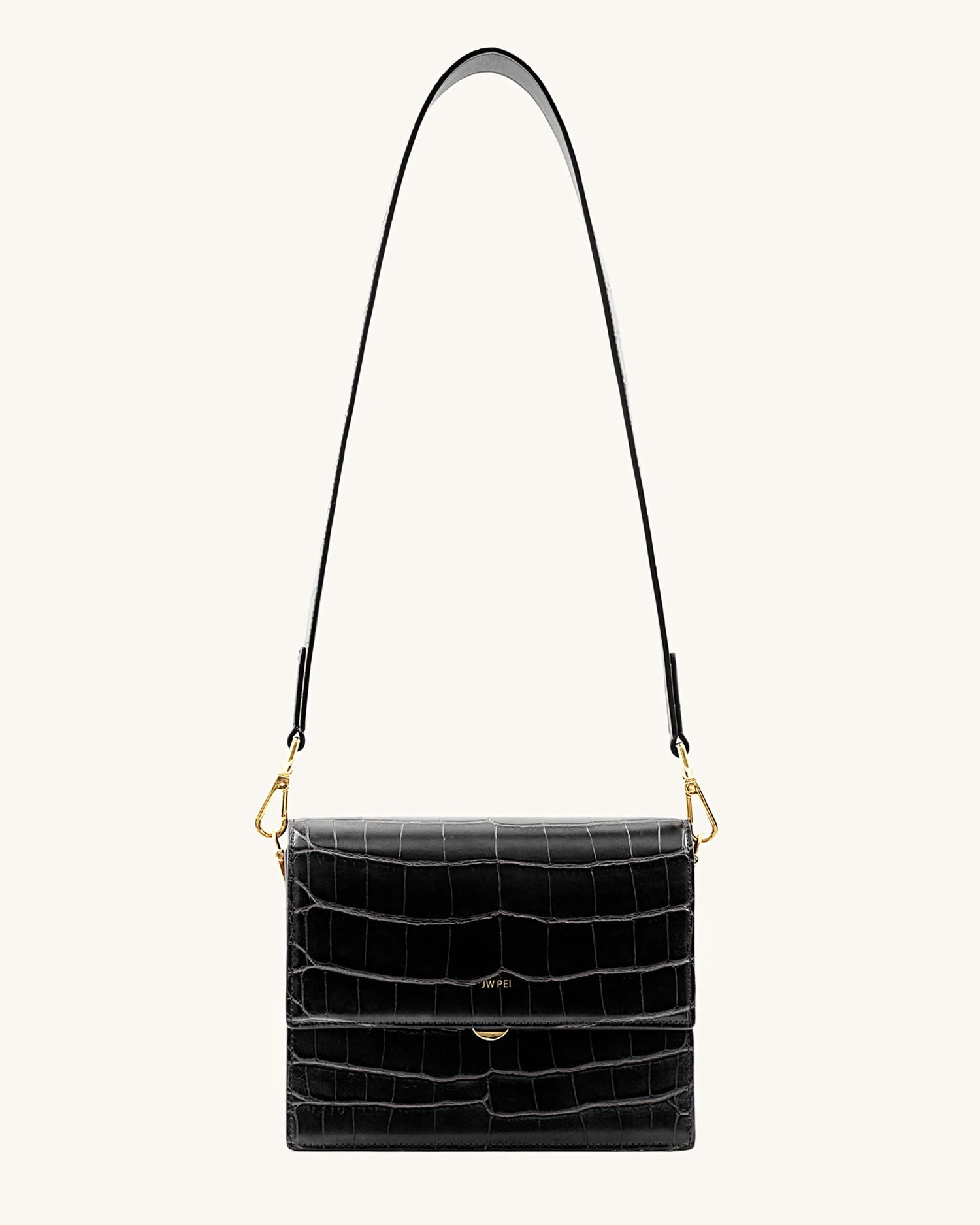 JW PEI_Black Croc_Mini Flap Crossbody_104-2_Black Croc_02