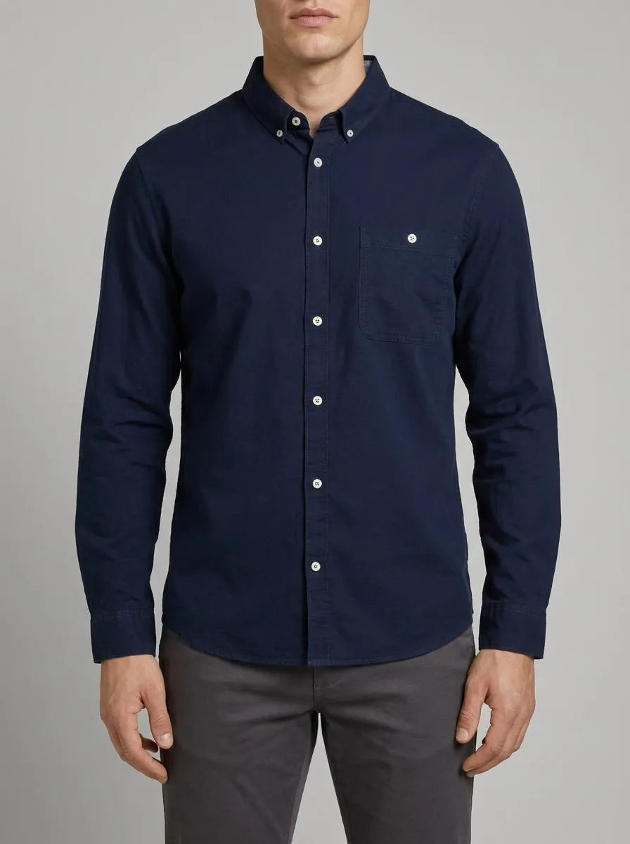 Tom Tailor Sky Captain Blue Men Oxford Shirt SKU: 1040117_10668 Image 00