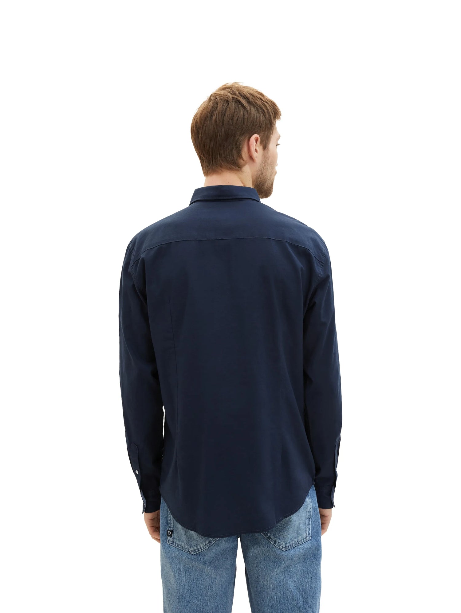 Tom Tailor Sky Captain Blue Men Oxford Shirt SKU: 1040117_10668 Image 03